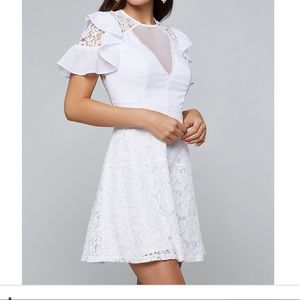 BEBE lace detailed flare dress new Sz 00